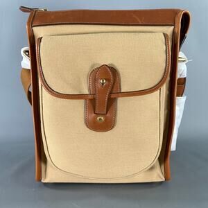 GHURKA Tan Brown Cotton Twill Tote Bags & Leather Goods